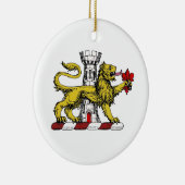 Lion Tower Fleur de Lis Crest Emblem C Keramisch Ornament (Rechts)