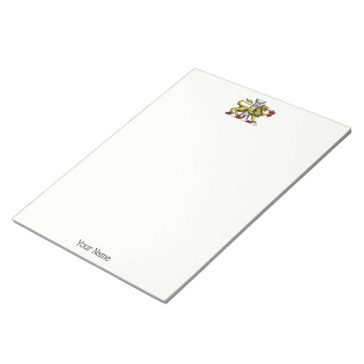 Lion Tower Fleur de Lis Crest Emblem C Notitieblok (Schuin)