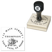 Lion Tower Fleur de Lis Crest Emblem C Rubberstempel (Gestempeld)