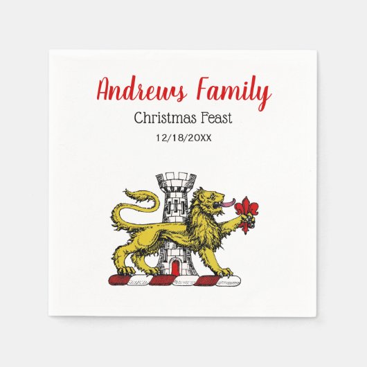 Lion Tower Fleur de Lis Crest Emblem C Servet (Voorkant)