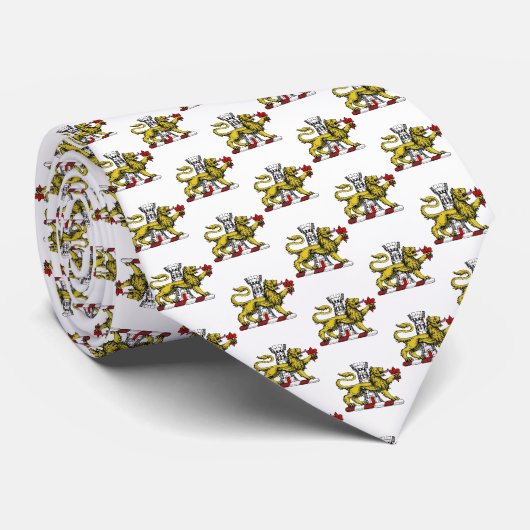 Lion Tower Fleur de Lis Crest Emblem C Stropdas (Opgerold)