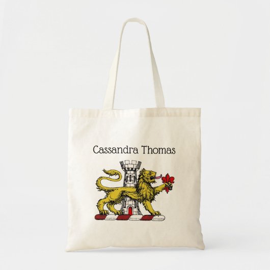 Lion Tower Fleur de Lis Crest Emblem C Tote Bag (Voorkant)