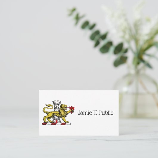 Lion Tower Fleur de Lis Crest Emblem C Visitekaartje (Staand voorkant)