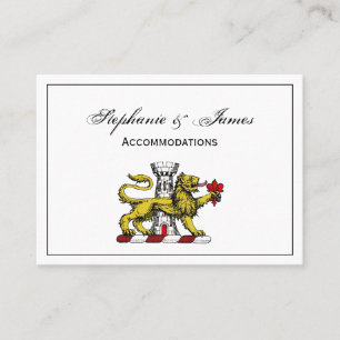 Lion Tower Fleur de Lis Crest Emblem C Visitekaartje