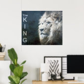 Lion Trendy Sjabloon Natuur Dierenfoto Koning Poster (Thuiskantoor)
