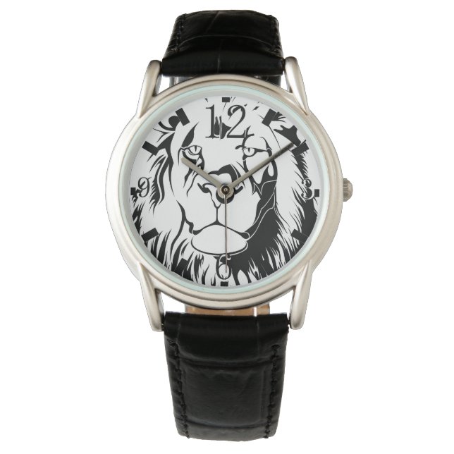 Lion Tribal 002 Horloge (Voorkant)