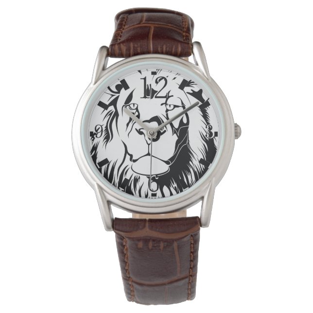 Lion Tribal 002 Horloge (Voorkant)