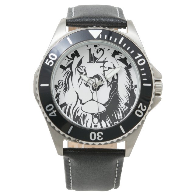 Lion Tribal 002 Horloge (Voorkant)