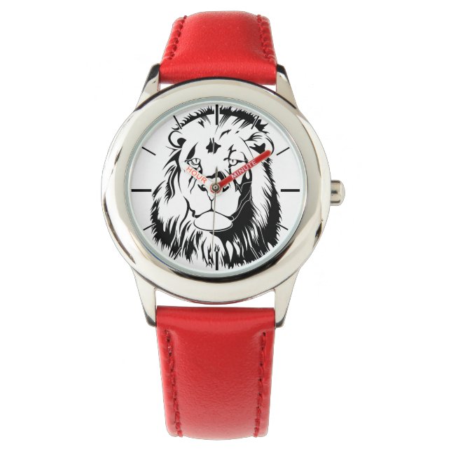 Lion Tribal 002 Horloge (Voorkant)