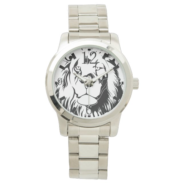 Lion Tribal 002 Horloge (Voorkant)