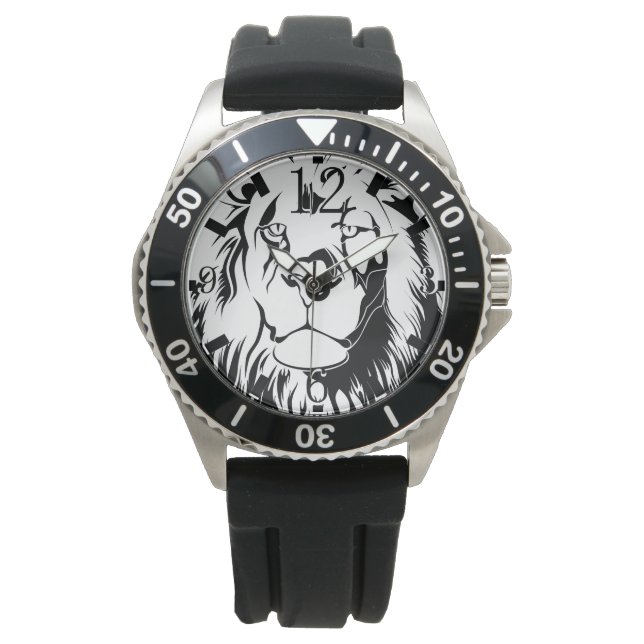 Lion Tribal 002 Horloge (Voorkant)
