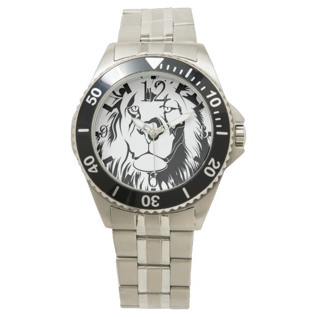 Lion Tribal 002 Horloge (Voorkant)
