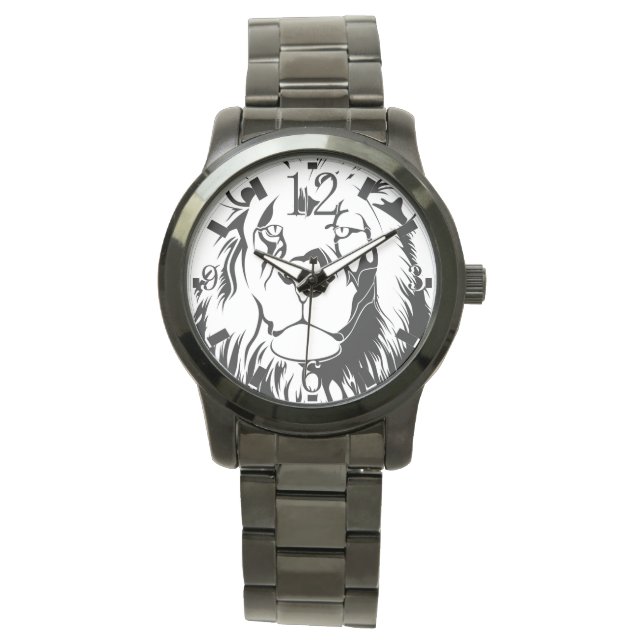 Lion Tribal 002 Horloge (Voorkant)