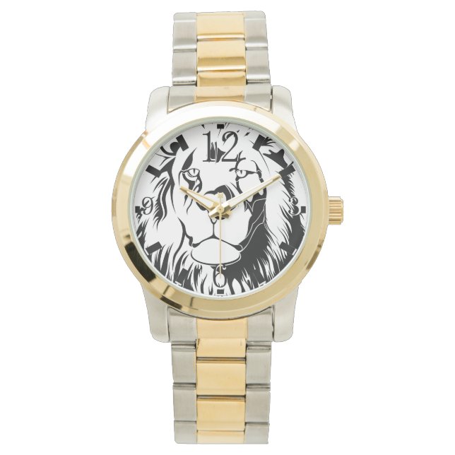 Lion Tribal 002 Horloge (Voorkant)