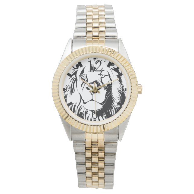 Lion Tribal 002 Horloge (Voorkant)