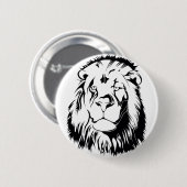Lion Tribal 002 Ronde Button 5,7 Cm (Voorkant /achterkant)