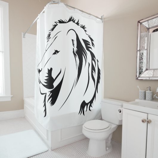Lion Tribal Douchegordijn (In situ)
