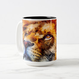 Lion Tweekleurige Koffiemok