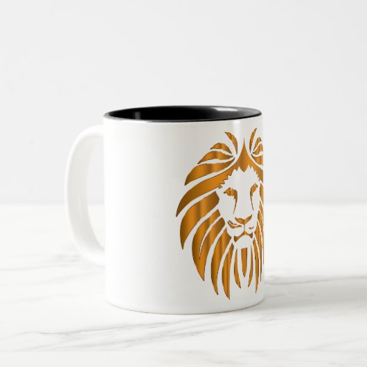 Lion Tweekleurige Koffiemok (Voorkant links)