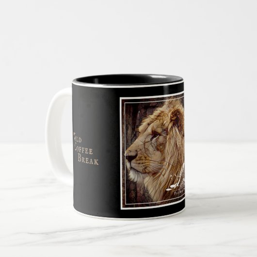 Lion [Two‐tone Mug] Tweekleurige Koffiemok (Voorkant links)