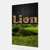 "LION Typography Art - Majestic Jungle King Poster (Hoek)