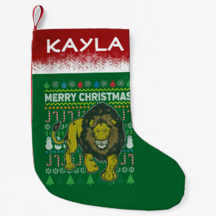Lion Ugly KerstSweater Kleine Kerstsok