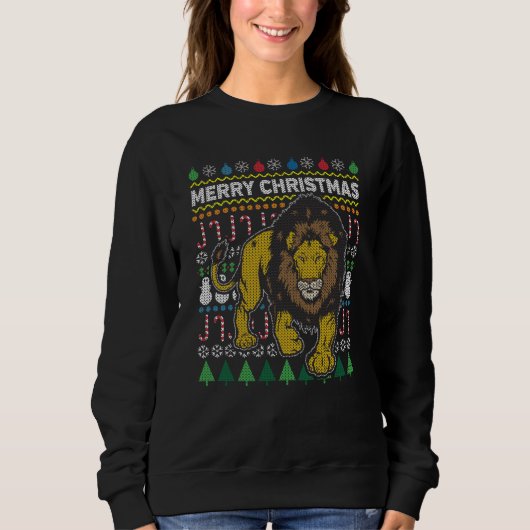 Lion Ugly KerstSweater Trui (Voorkant)