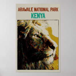 Lion uit het Arawale National Park Kenya Poster