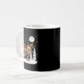 Lion under Moonlight Snow kerstpajama 317 Koffiemok (Voorkant links)