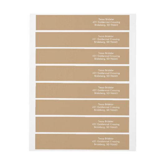 Lion Upscale Solid Color Adreslabel Wikkel (Vel)