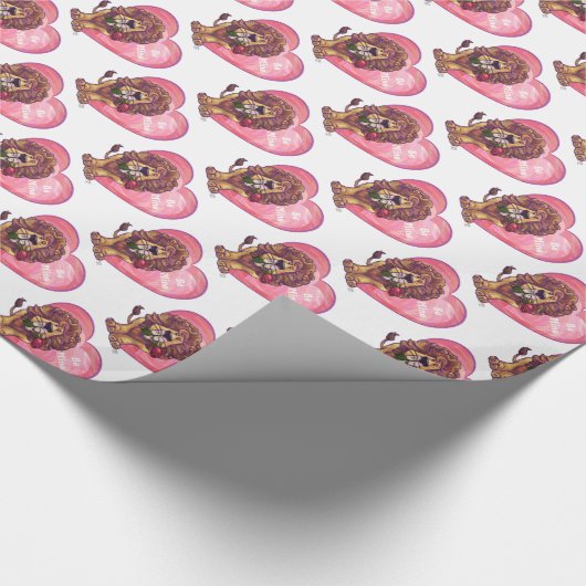 Lion Valentijnsdag Cadeaupapier (Hoek)
