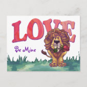Lion Valentijnsdag Feestdagenkaart (Voorkant)