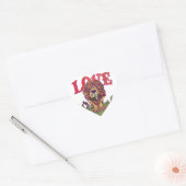 Lion Valentijnsdag Hart Sticker (Envelop)