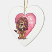 Lion Valentijnsdag Keramisch Ornament (Links)
