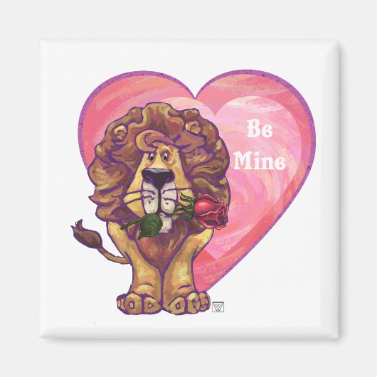 Lion Valentijnsdag Magneet (Voorkant)