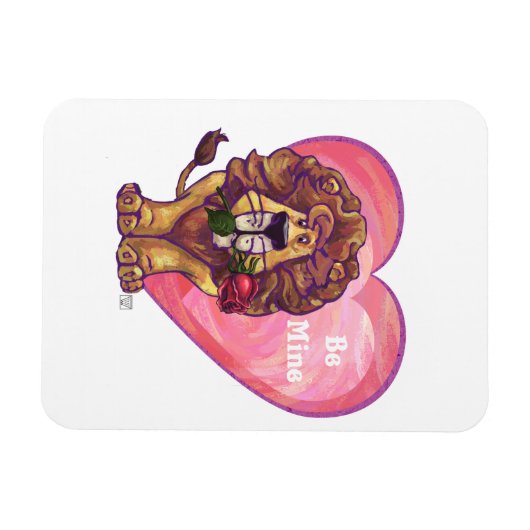 Lion Valentijnsdag Magneet (Horizontaal)