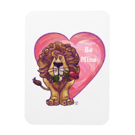 Lion Valentijnsdag Magneet (Verticaal)
