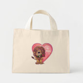 Lion Valentijnsdag Mini Tote Bag (Voorkant)
