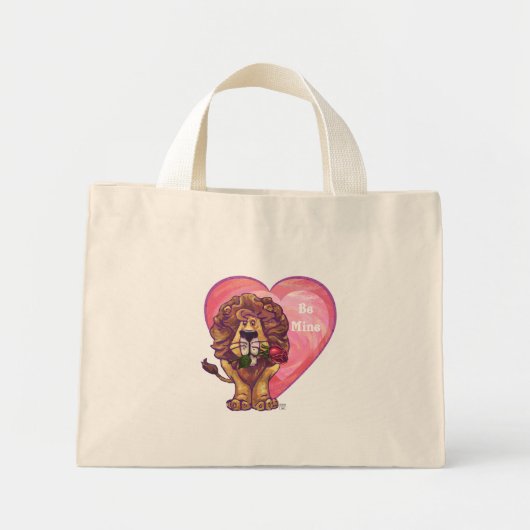 Lion Valentijnsdag Mini Tote Bag (Voorkant)