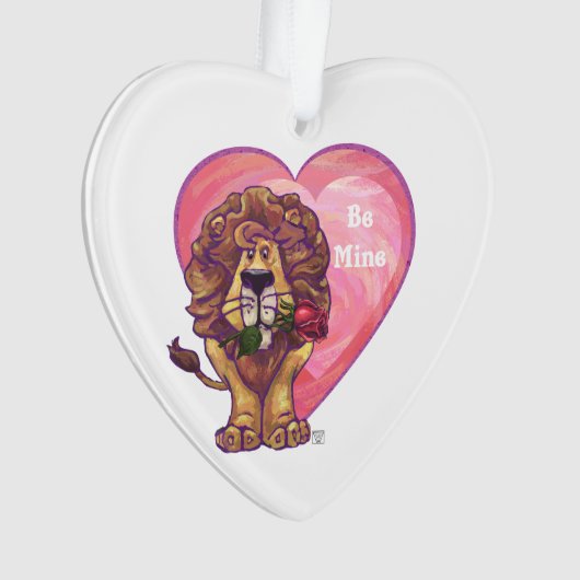 Lion Valentijnsdag Ornament (voorkant)
