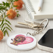 Lion Valentijnsdag Sleutelhanger (Voorkant Rechts)