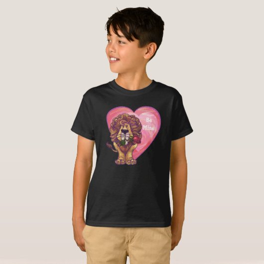 Lion Valentijnsdag T-shirt (Voorkant volledig)