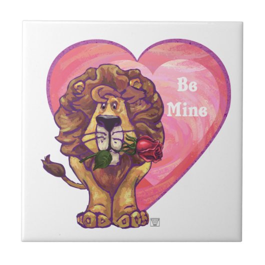 Lion Valentijnsdag Tegeltje (Voorkant)