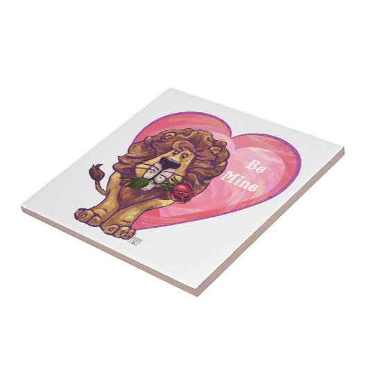 Lion Valentijnsdag Tegeltje (Zijkant)