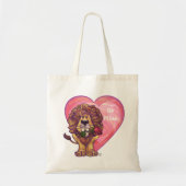 Lion Valentijnsdag Tote Bag (Voorkant)