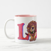 Lion Valentijnsdag Tweekleurige Koffiemok (Links)