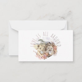 Lion Valentijnsdag Valentijn Notitiekaartje