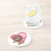 Lion Valentijnsdag Zandsteen Onderzetter (Zijkant)