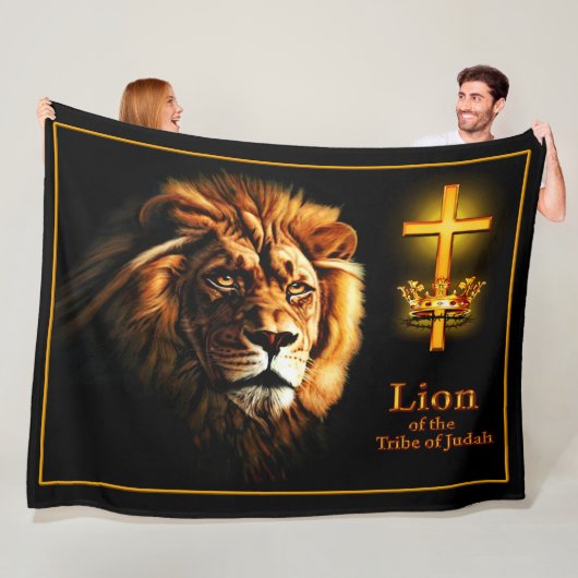 LION VAN DE TRIBE FLEECE DEKEN (In situ)