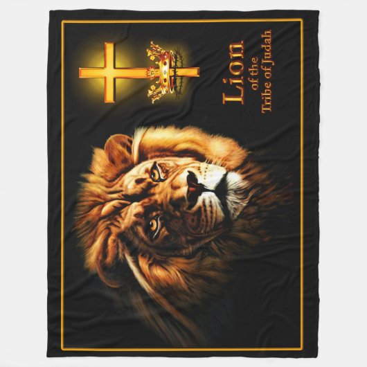 LION VAN DE TRIBE FLEECE DEKEN (Voorkant)